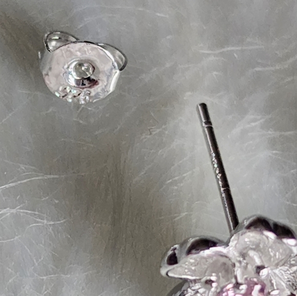 925 Sterling Cherry Blossom Earrings - Picture 3 of 6